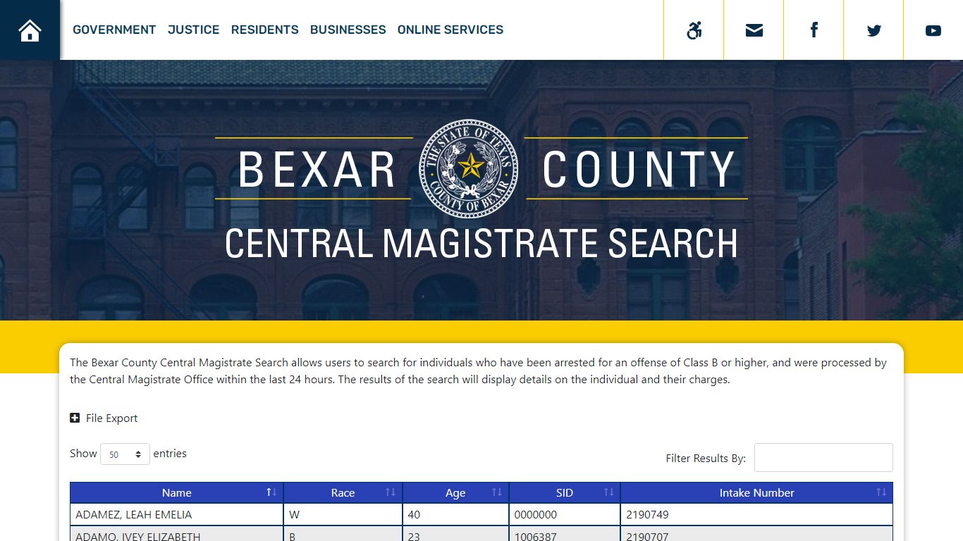 Bexar County Central Magistrate Search