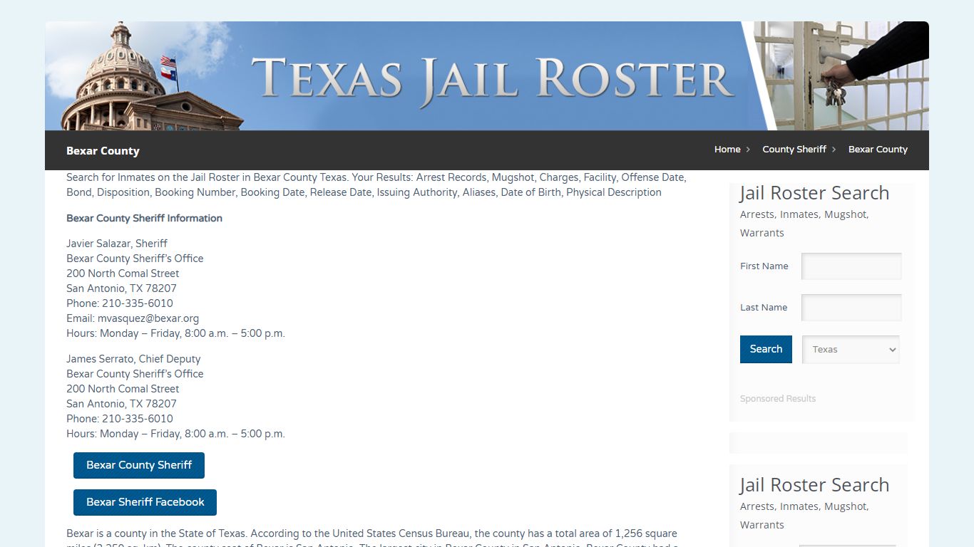 Bexar County | Jail Roster Search